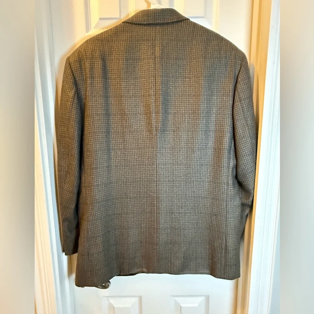 Oscar de la Renta Wool & Cashmere Blend Men’s Sport Coat Notched Lapels Size 42S